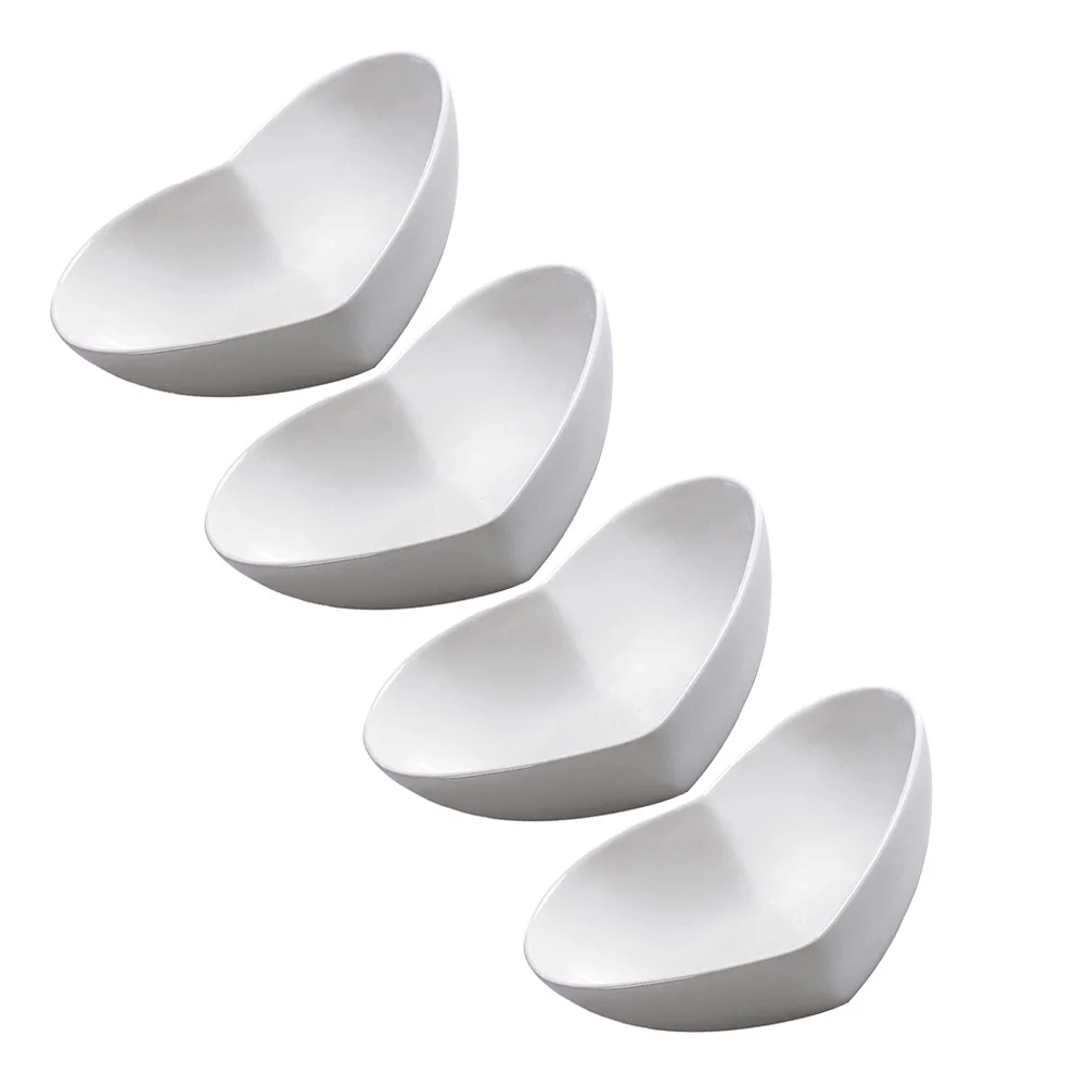 4 قطعة أطباق سيراميك ممتازة على شكل قلب حلوى جميلة سلطة وعاء الفاكهة أدوات المائدة المنزلية طبق للسلطة أدوات المائدة المنزلية