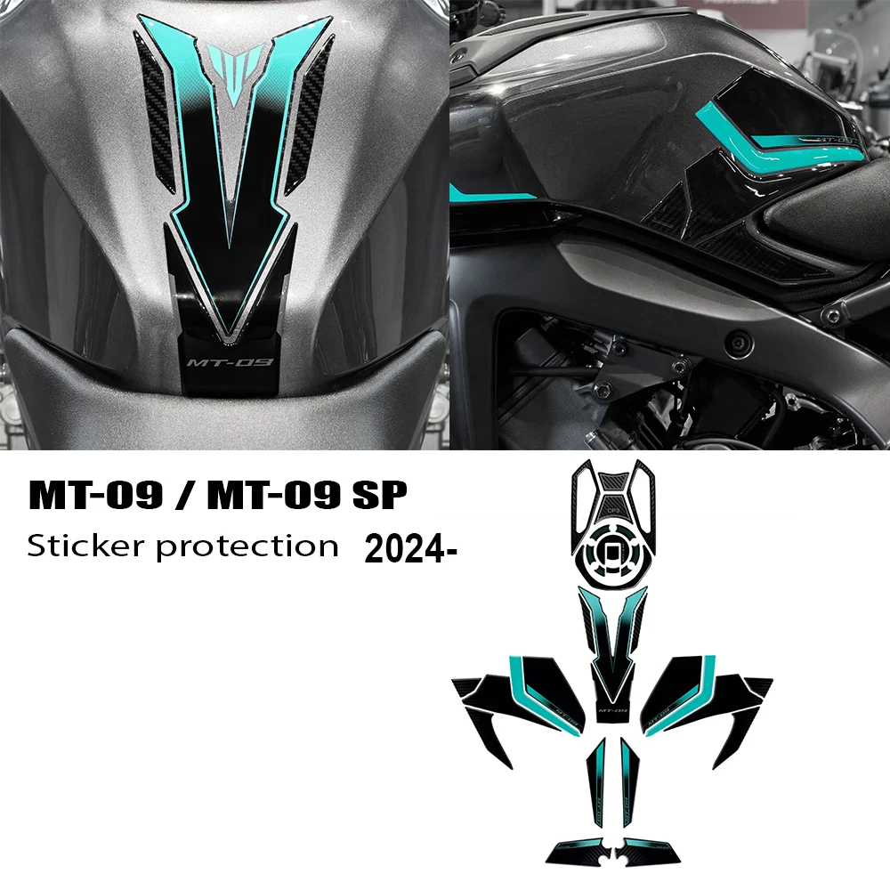 

For MT-09 MT 09 SP 2024 2025 3D Motorcycle Fuel Tank Pad 3D Epoxy Resin Sticker Protection Kit