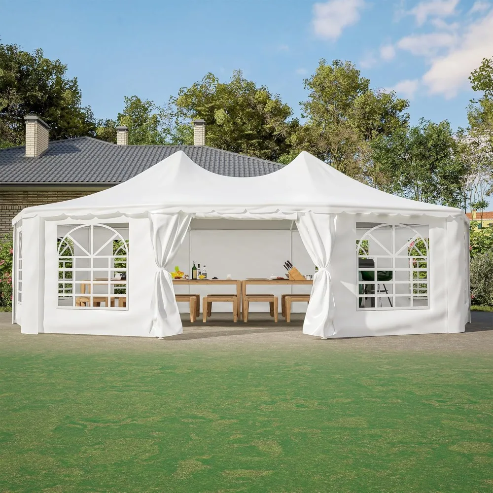 

Party Tent, 29x21FT Outdoor Canopy Tent with Sidewalls, Event Tent Heavy Duty, Wedding Gazebo Shelter, Large Tent with 10 Remova