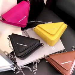 Fashions Mini Crossbody Bag For Women Designer Triangle Purses And Handbags Female Small Chain  Shoulder Bags Party Clutch Bag