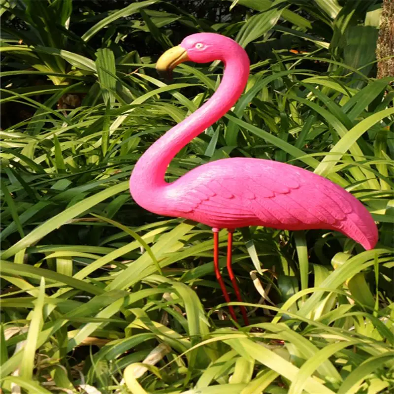 Flamingo Figurine Plastic Garden Decoration Lawn Ornament Flamingos for Home Yard Party Flamingo Decor