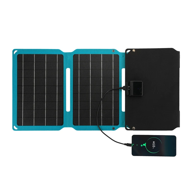 ETFE Solar Panel 80W 4 Folding ETFE Waterproof Solar Charger Battery USB+DC+Type C Output Power Bank for Outdoor Camping Hiking