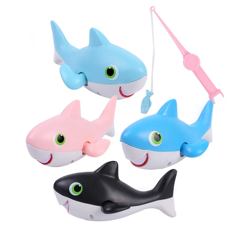 Direct magnetic fishing toy wind-up chain small shark package cross-border shark parent-child interactive game