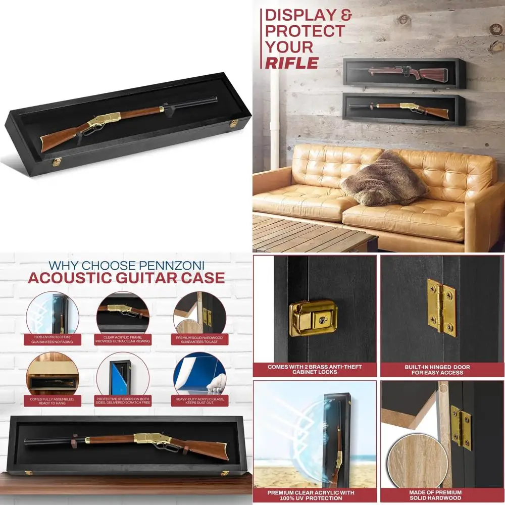 

Безопасная витрина для винтовки и дробовика с опцией настенного монтажа с мечом