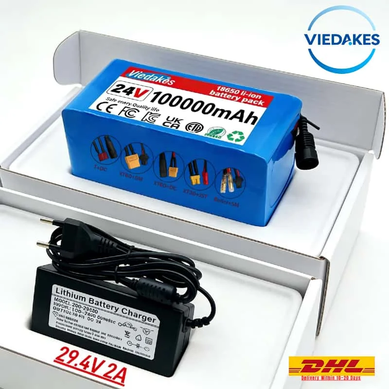 

Premium ✅7S3P 24V 100Ah 18650 Lithium Ion Battery Pack Fast Charge Child-Safe Durable Replacement Battery with High Efficiency