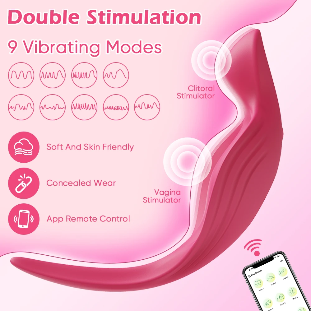 APP التحكم يمكن ارتداؤها سراويل هزاز للنساء البظر الشرج محفز الإناث الاستمناء الكبار لعبة الجنس المثيرة للأزواج 18 +