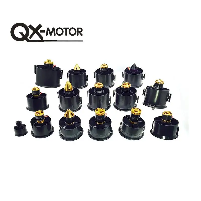 QX-MOTOR DIY EDF Ducted Airplane Fan 30mm /50mm/ 64mm / 70mm / 90mm with Brushless Motor  for RC Helicopter Jet plane Parts