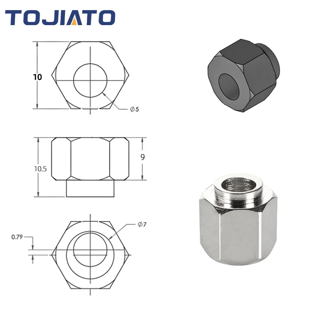 12pcs Openbuilds Eccentric Spacer 6/8mm V-Slot rail V-Wheels Eccentric Column Isolation Screw Nut Bore 5MM 3D Printer Parts