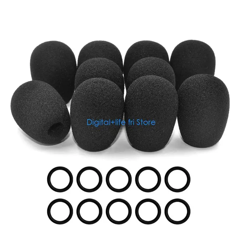 E06D Detachable Mic Foam Filter Dense Sponge Layer Minimizes Distortions Windscreen for Aviation X A10 Online Meetings Gaming