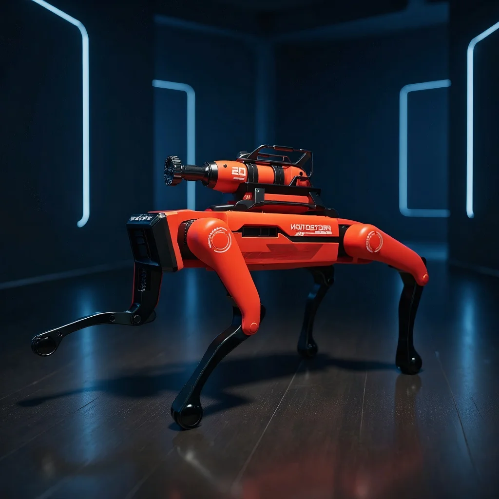 AI Smart Sprachgesteuerter Feuerwehrroboter Hund Fernbedienung Alpha Wasserspritzen Bionic Machine Hund Programmierung Geschenk