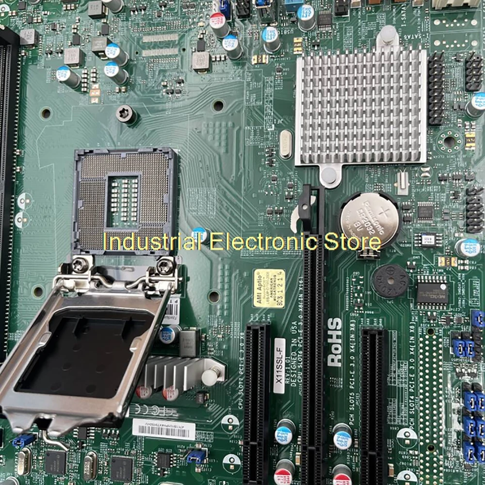 

Оригинальная одноканальная серверная материнская плата для Supermicro LGA 1151, C232 E3-v5/6, двойной сетевой порт X11SSL-F