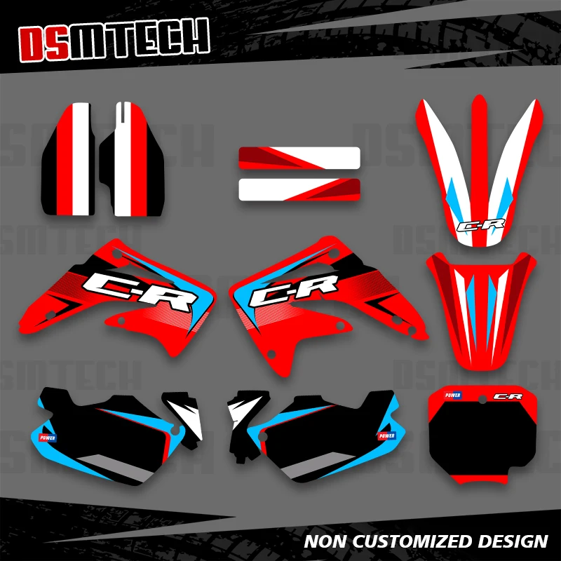 

DSMTECH Graphics & background Decal Sticker Kit for Honda CR85R CR85 2003-2012 2005 2007 2010 CR 85 85