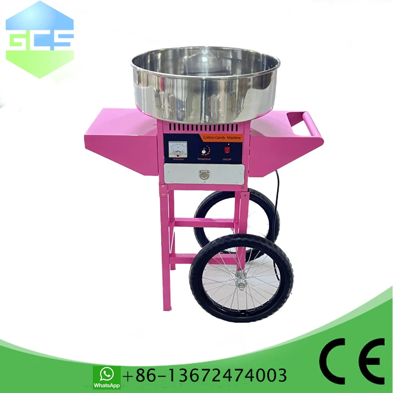 Commercial Electric 110V 220v Cotton candy machine with cart Commercial candy floss machine