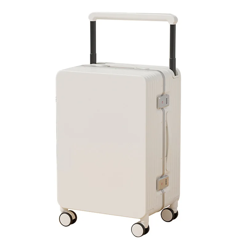 

PC wide tie rod, luggage, boarding case, large capacity, password, suitcase, aluminum frame.