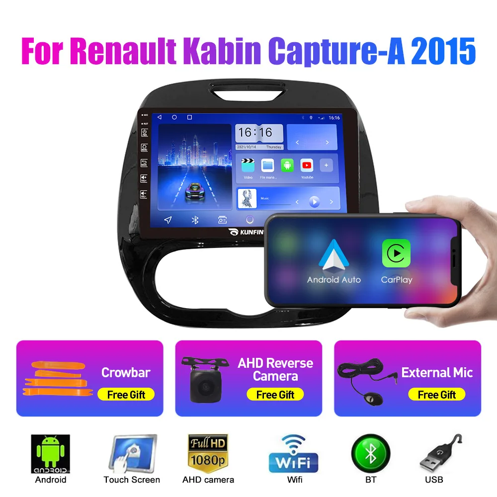 For Renault Carbine Capture-A 2015 Android Navigator GPS Reversing Image Car All-in-One