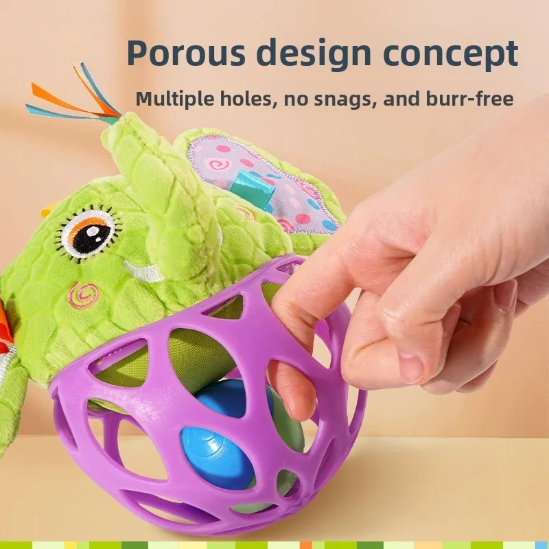 Boule à main animale, boule à trou de jouet pour bébé, balle souple en silicone pour formation à la perception tactile pour bébé