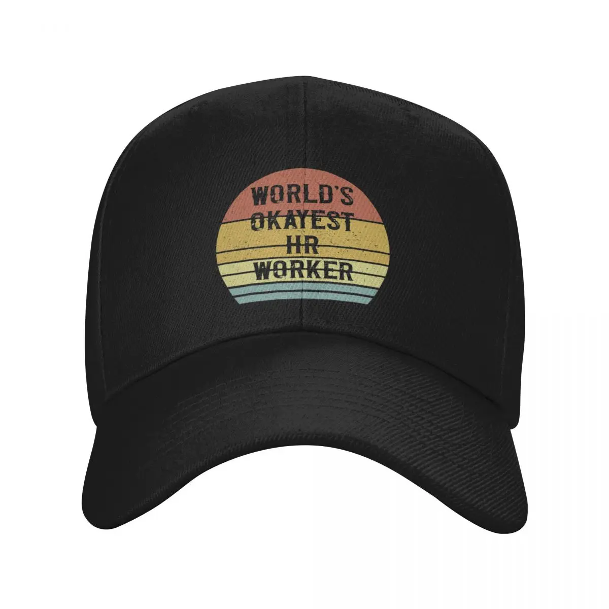 World's Okayest Human Resource Worker Baseball Cap Hat Luxury Brand Luxury Man Hat Brand Man cap Beach Outing Female Men's