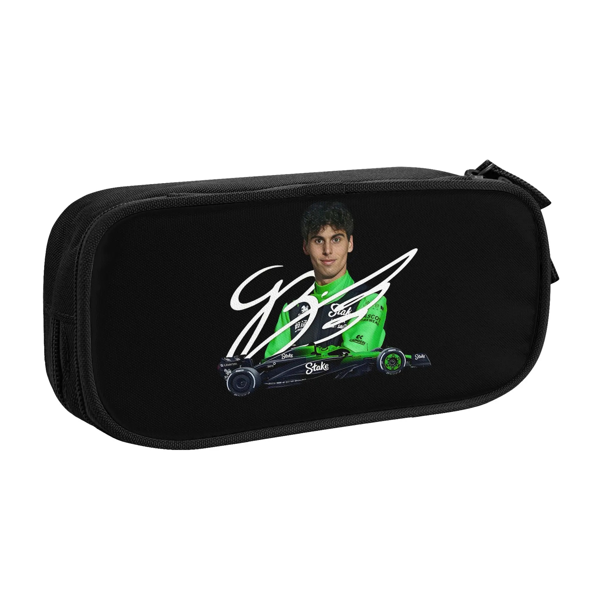 Pen Box Bag G-Gabriel B-Bortoleto Brazilian Racing Driver Pencil Case for Boys Girls Large Capacity Pen Box Bag School Supplies