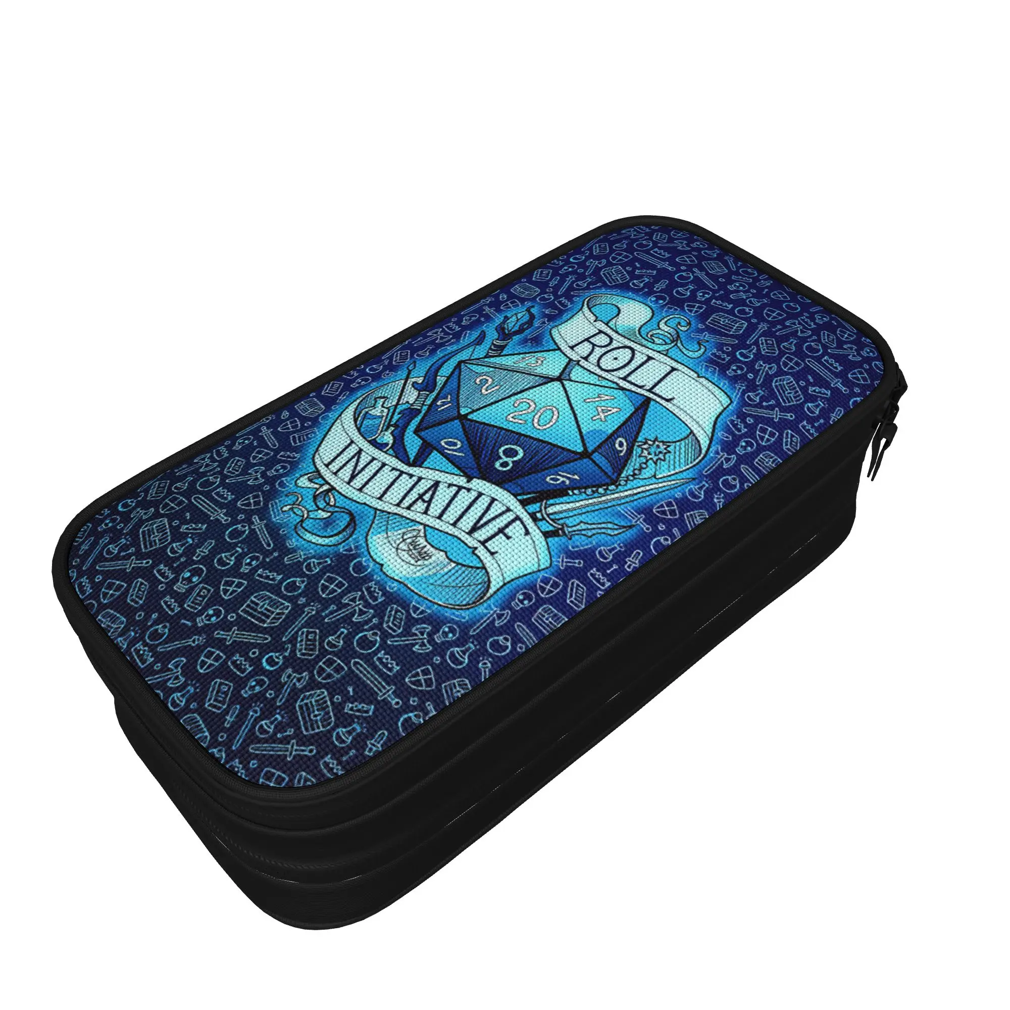 Aesthetic Pencil Case Dungeon Dragon DND Pencil Box  Back To School Pencil Cases Girls Boys Canvas Graphic Stationery Organizer
