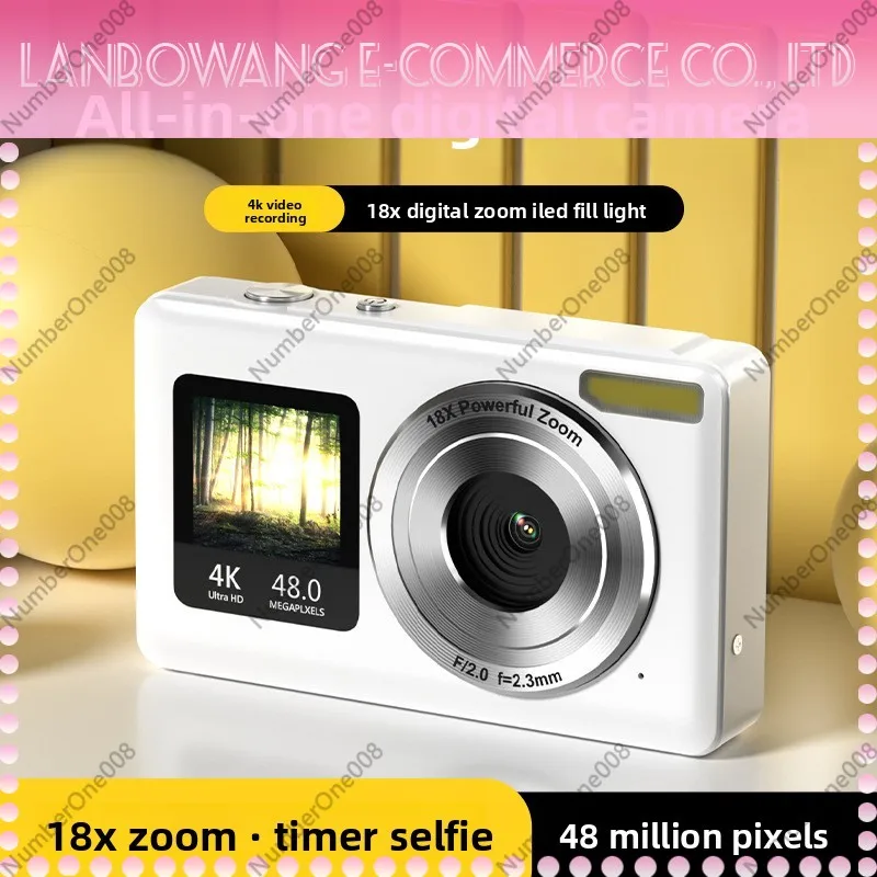 CCD Digital Camera HD Kids Student Campus Portable Card Camera Retro Photo Video Travel Gift