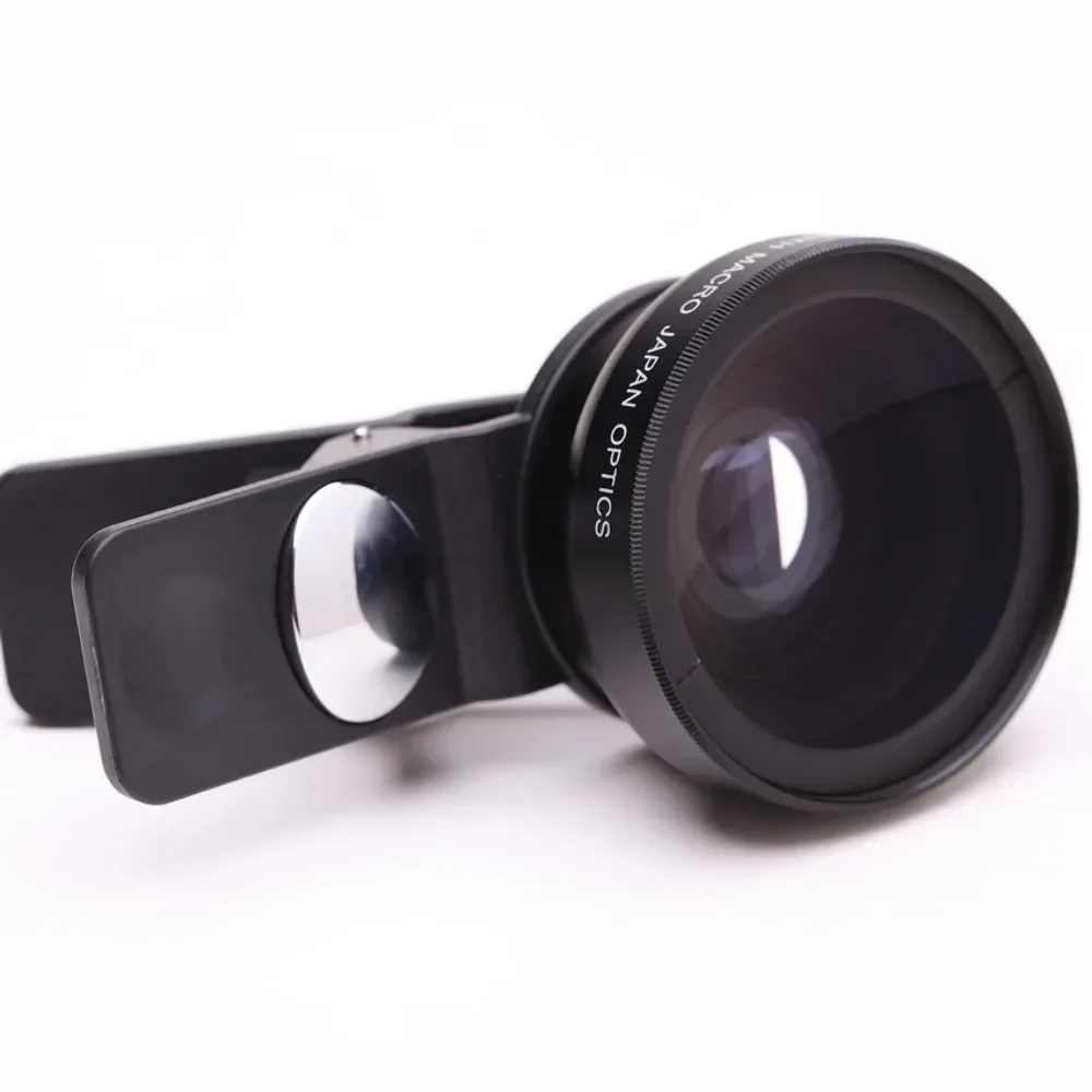 2 Functions Mobile Phone Lens 0.45X Wide Angle Len & 12.5X Macro HD Camera Lens Universal for iPhone Android Phone