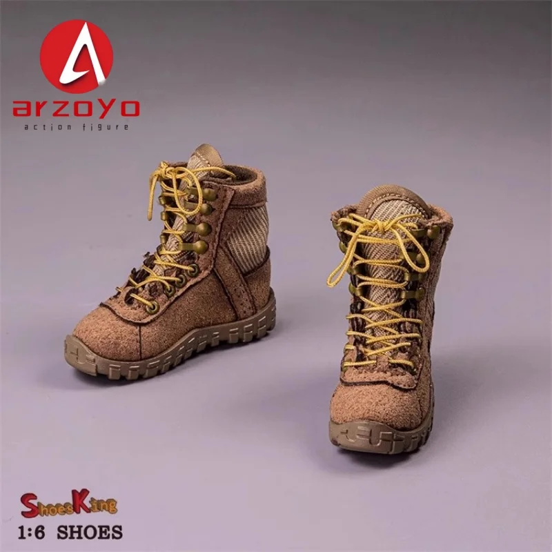In Voorraad 1/6 Schaal SK012 Mannelijke Soldaat Lace-up Woestijn Laarzen Holle Schoenen Combat Laarzen Fit 12 ''Action Figure body Poppen