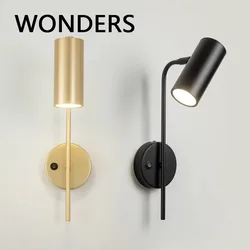 Modern Home Decoration Indoor Wall Lamp E27 Holder Metal Body Bedroom Bedside Reading Light Sconce Rotatable Lustres With Switch