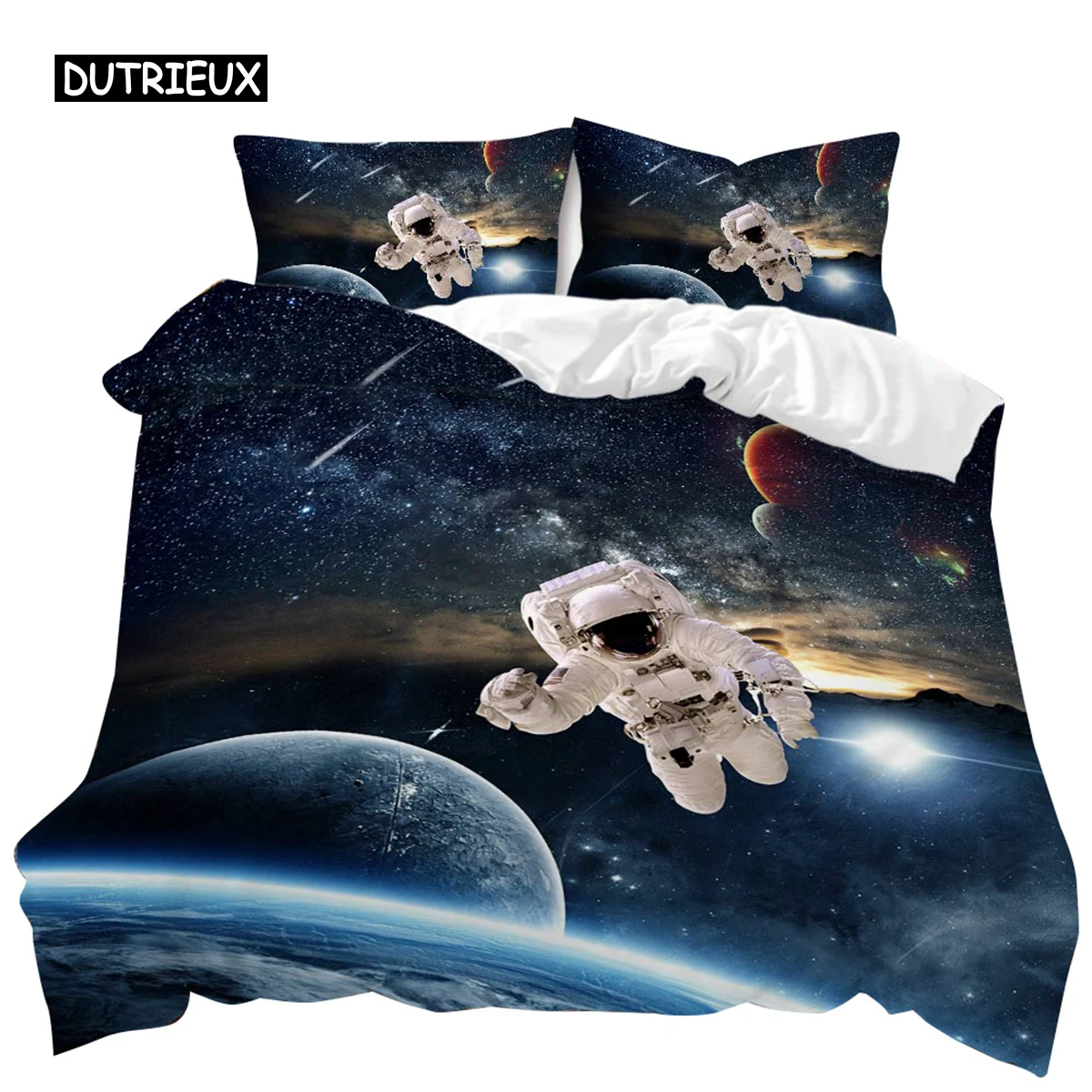 

Universe Duvet Cover Set Outer Space Bedding Set Galaxy Twin Polyester Qulit Cover Solar System Planets Universe Queen King Size