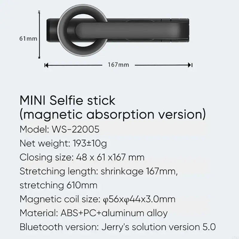27RA MAGNECT MAGNECT COMPACTING REMOTE TRUPOD للهاتف البث المباشر للهاتف