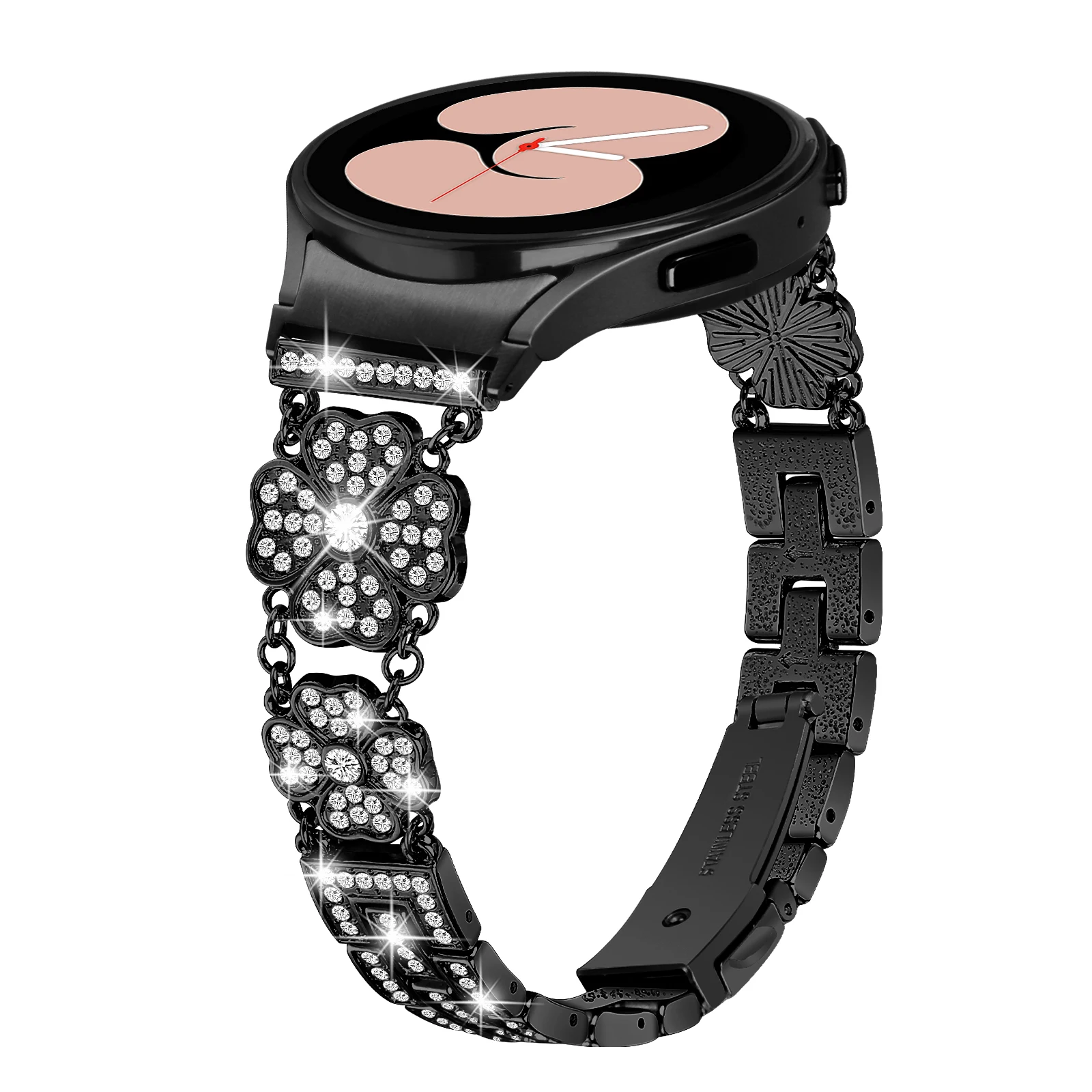 أشرطة ماسية مناسبة لساعة سامسونج جالاكسي FE/7/6/5/4 حزام معدني على شكل بتلة مناسب لساعة جالاكسي 4 الكلاسيكية/6 الكلاسيكية