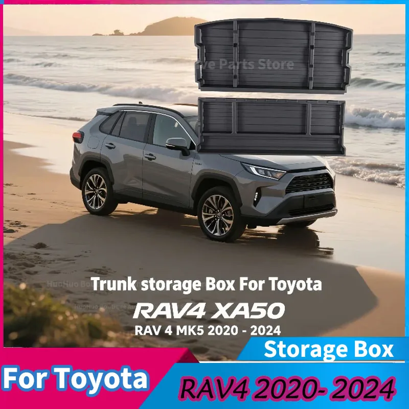 

Trunk Spare Storage Box for Toyota RAV4 2020 2021 2023 2024 Dustproof Interior Car Accessories Car Interior Storage Body kits