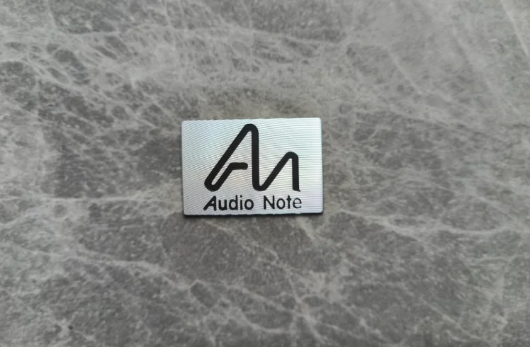 AN (Audio note) logo golden mirror stainless steel sign (55*42*0.8mm)