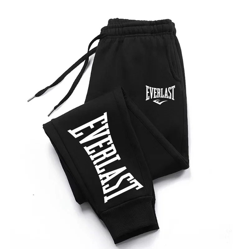 Classic Plain Black Sweatpants Women Drawstring Elastic Waist Ankle Cuff Loose Sports Home Walking Daily Trousers