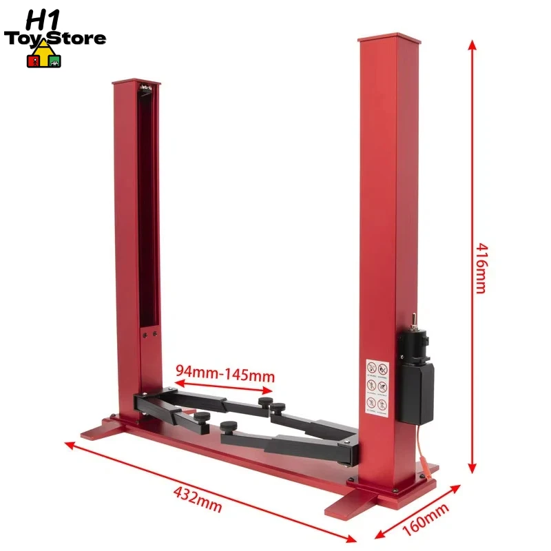 Gantry-Style RC Repair & Display Stand Adjustable Lift for 1/14 to 1/6 Scale Model Cars Realistic Maintenance Station