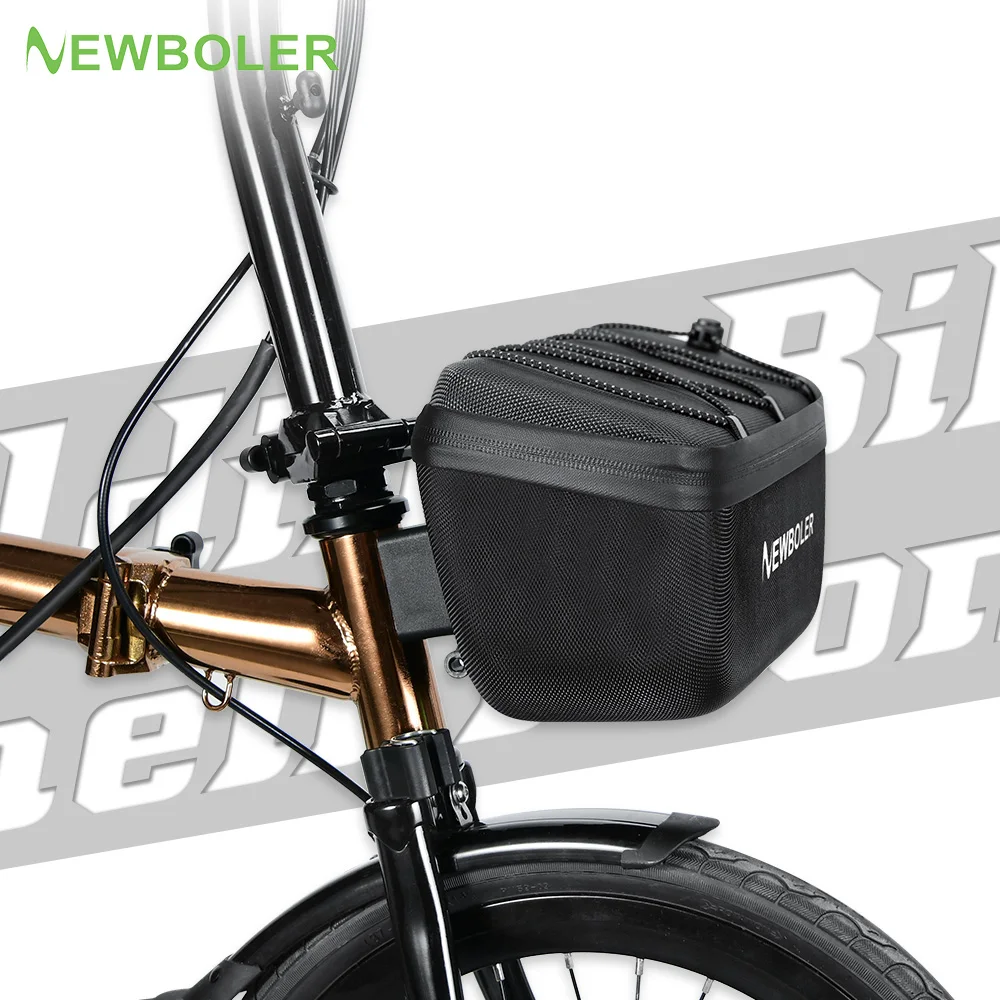 NEWBOLER Folding Bike Handlebar Bag Multi-functional Brompton Bag Bike Front Bag Bike Basket Bag For Brompton Folding Bike