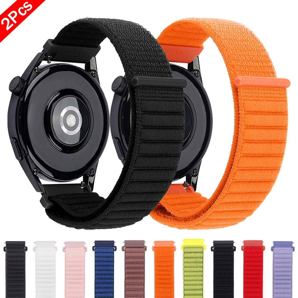 20 مللي متر 22 مللي متر النايلون الرياضة حزام ل AMAZFIT BIP6 5 GTR/GTS 4 3 2e نشط/التوازن 2 تنفس سوار لساعة هواوي GT5 4 3 الفرقة