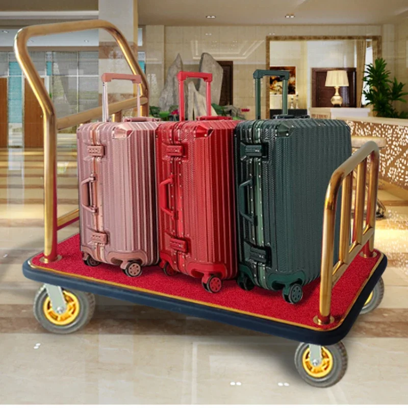 Hotel Cart Portable Food Serving Dining Trolley Wooden Mini Small Tool Stainless Steel Cleaning Housekeeping Wheeled Hotels Bar