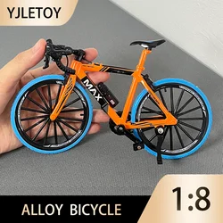 Mini Alloy Bicycle Model for Boy, Alloy Bicycle Decoration, Casting Metal, Mountain Finger, Simulation Toy Gift, 1: 8