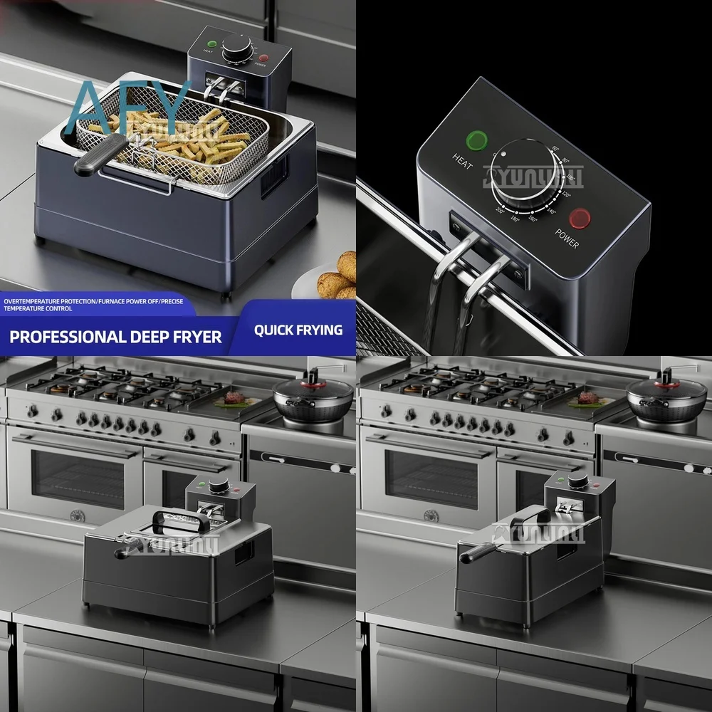 Large Capacity Intelligent Deep Fryer for Commercial Use Electric Fryer for French Fries Chips Snacks Cooking Food Service