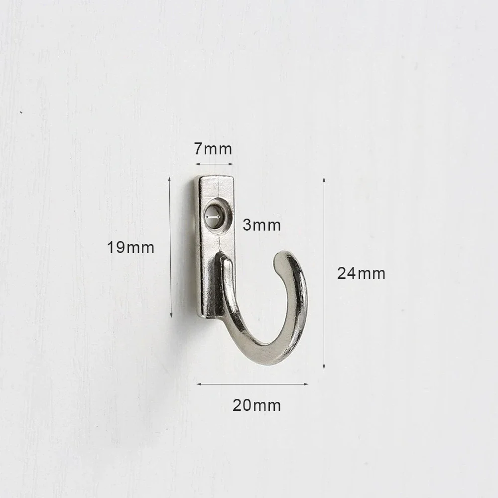 20Pcs Vintage Hooks Wall Hanger Curved Buckle Horn Lock Clasp Hook For Wooden Jewelry Box Furniture Home Decor image 6