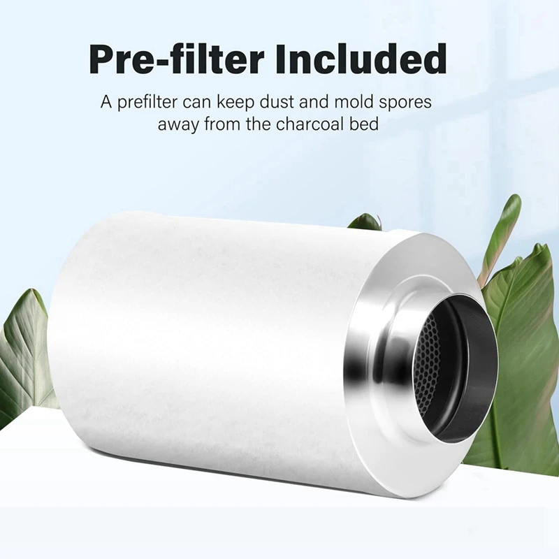 4 Inch Air Carbon Filter Charcoal Air Purifier Grow Tent Kits Odor Control Ventilation