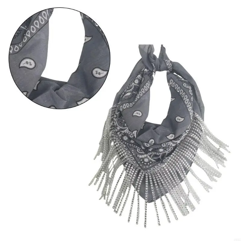 

39BC Elegant Fringe Scarf Hair Scarf Soft and Breathable Headwear for Women and Girl