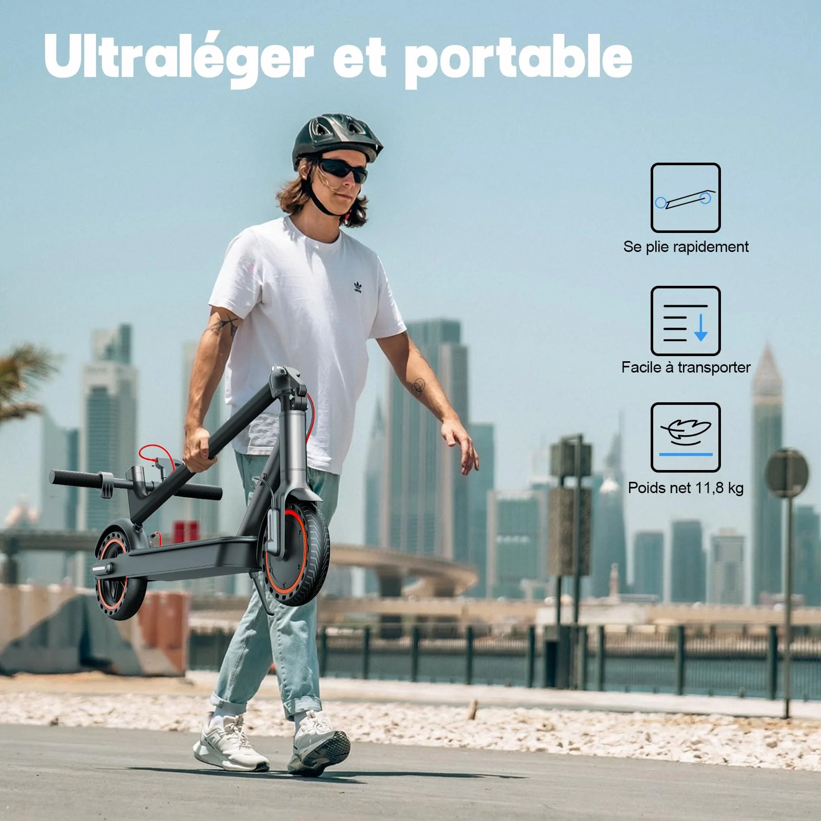 Todimart T3 Electric Scooter - Battery Closeup