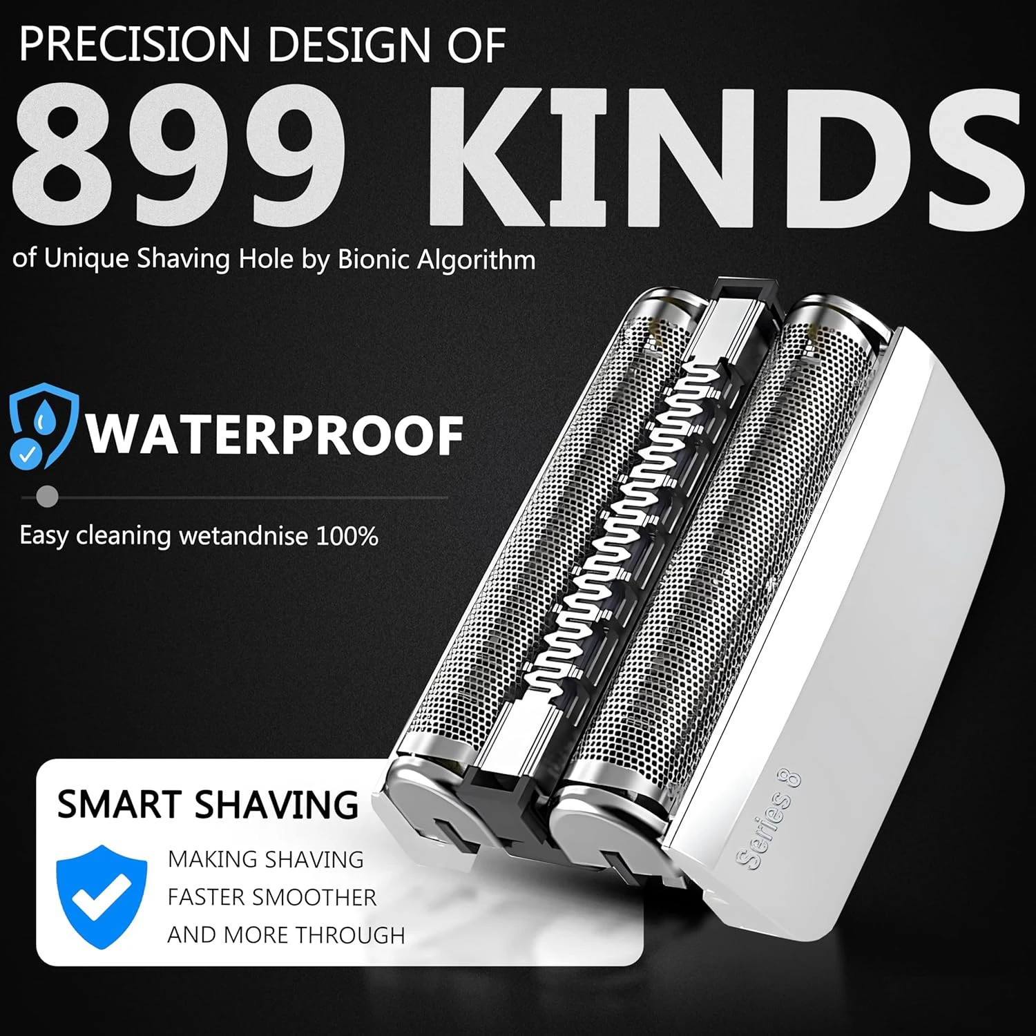 

83M Replacement Head Compatible with Braun S8 Electric Shaver Series 8 8320S,8325S,8330S,8340S,8350S,8345s,8360cc,8365cc,8370cc