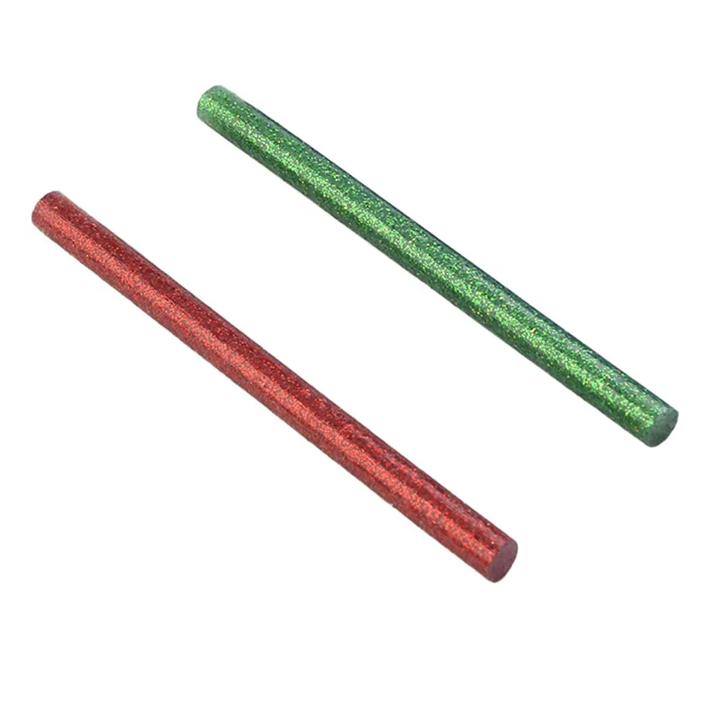 10Pcs Hot Glue Sticks Glitter Glue Sticks Colored Hot Melt Glue Resin Adhesive 80-150 ℃ For Plastic Fiber Repairing 7×100mm