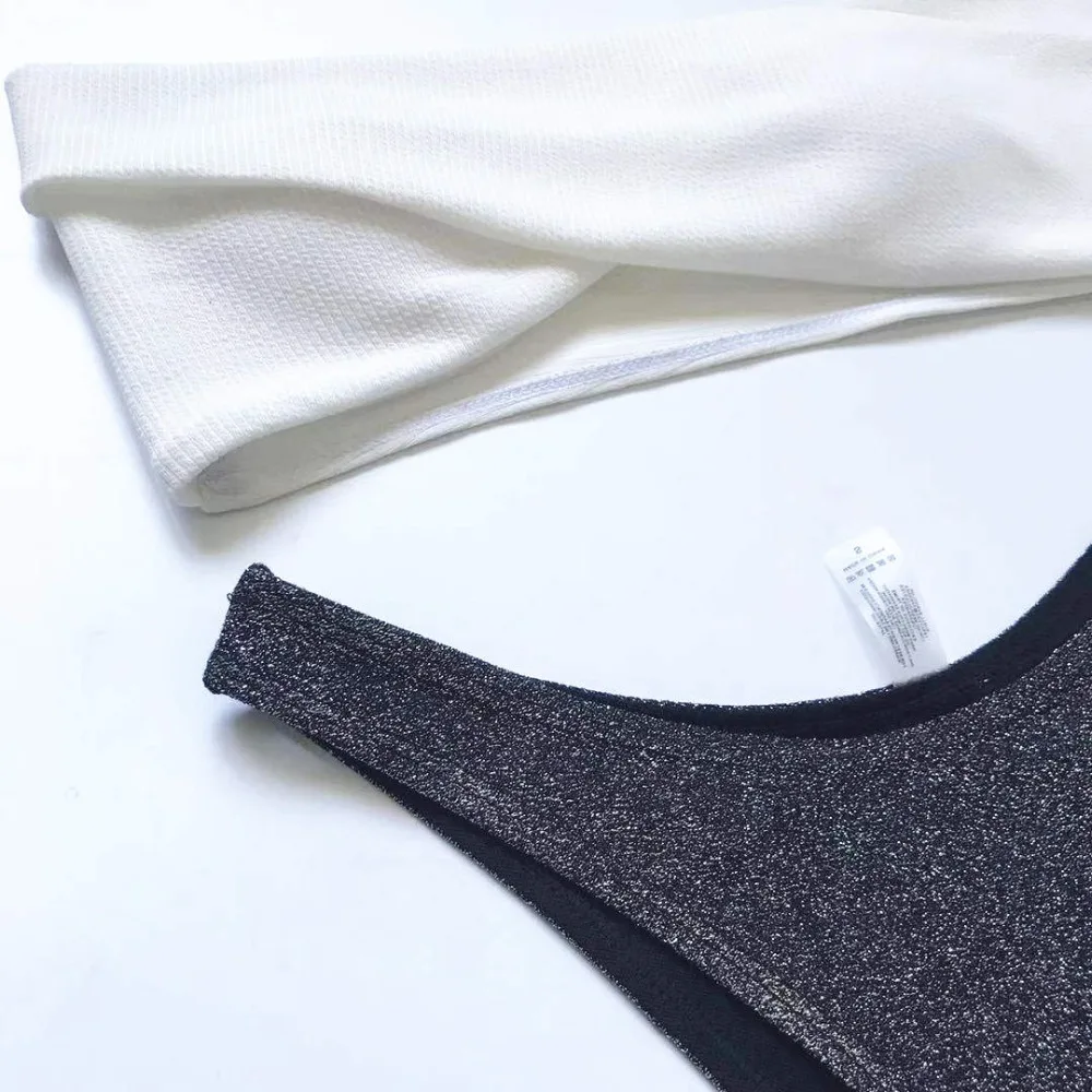 Neuer Sexy Bandeau Glitzer-Bikini Damen-Badeanzug Zweiteiliger Bikini-Set Badebekleidung Badeanzug für Damen V1109 – Detail 16