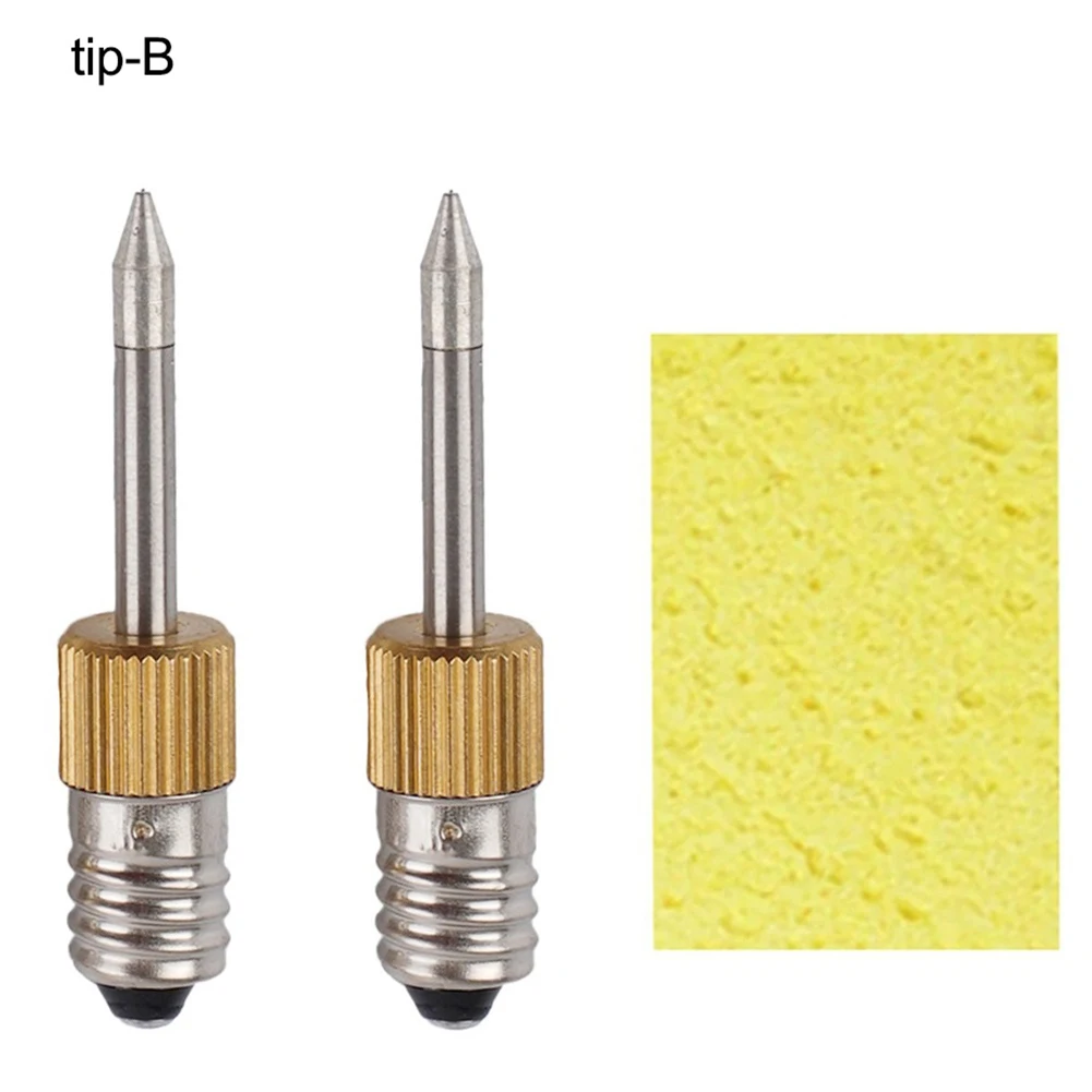 2pcs E10 Interface Soldering Iron Tips  Wireless Battery Welding Tips USB Soldering Iron Head B C K Type Welding Accessories