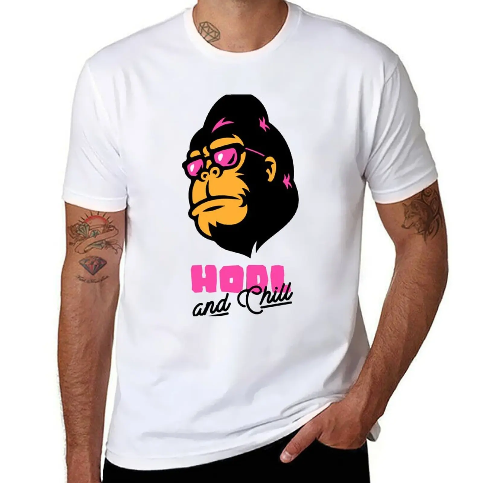 القطن t - Hodl قمصان مطبوعة Chill FEG رجل للرجل حزمة تي شيرت رجل وقمصان للقمصان البيضاء t