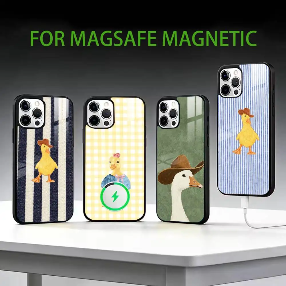

Duck-cc Phone Case For iPhone17,16,15,14,13,12,11 Plus,Pro Max Magnetic For Magsafe Wireless Charging