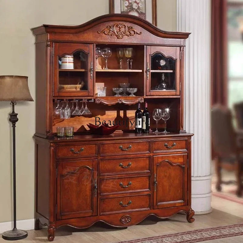 

ls 42American solid wood dining side cabinet Modern simple dining room cabinet Storage and meal preparation Fashion cupboard